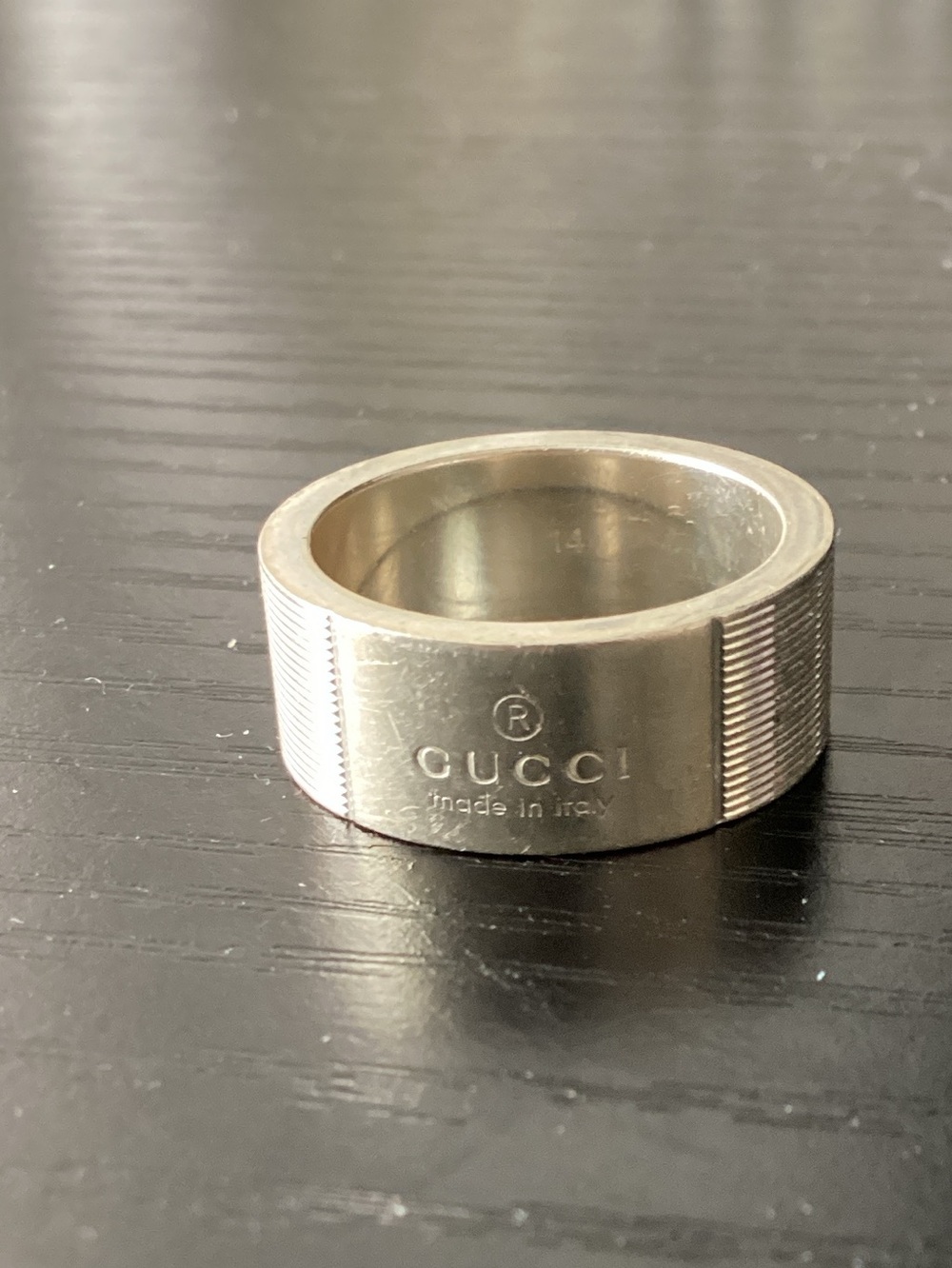 Gucci Silver Trademark Band Ring